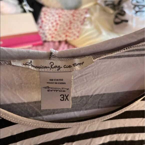 Plus size 3xl American rag co hooded long sleeve top/lightweight sweatshirt - Picture 4 of 4